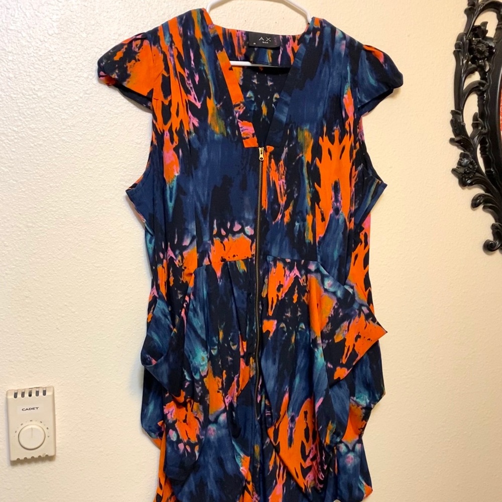 AX Paris Curve Plus Size Front Zip Dress-US 14 - Picture 2 of 2